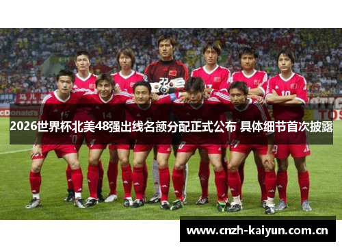 2026世界杯北美48强出线名额分配正式公布 具体细节首次披露 2026世界杯北美48强出线名额分配正式公布 具体细节首次披露